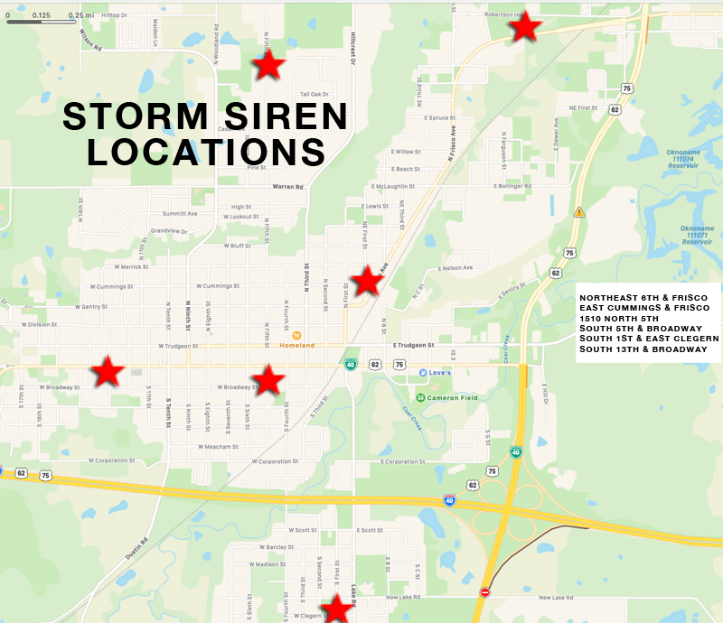 Storm siren locations